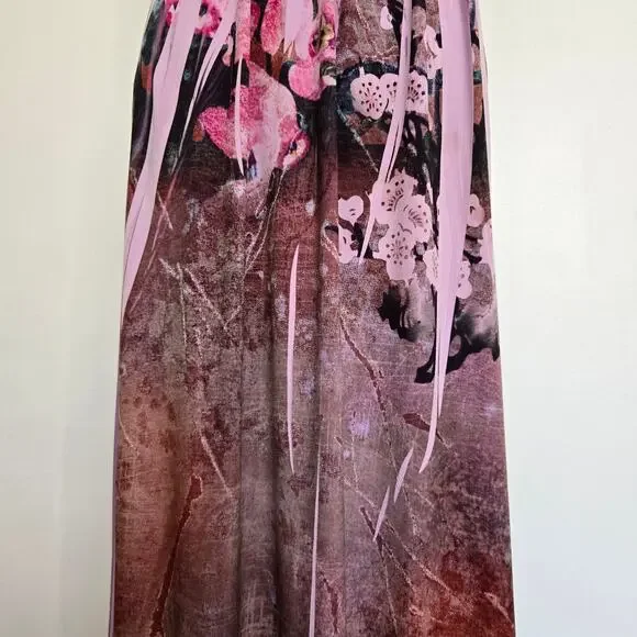 Vintage Y2K Fairy Regency Maxi Dress Purple Floral Forest Romantic Women Small - Picture 6 of 13